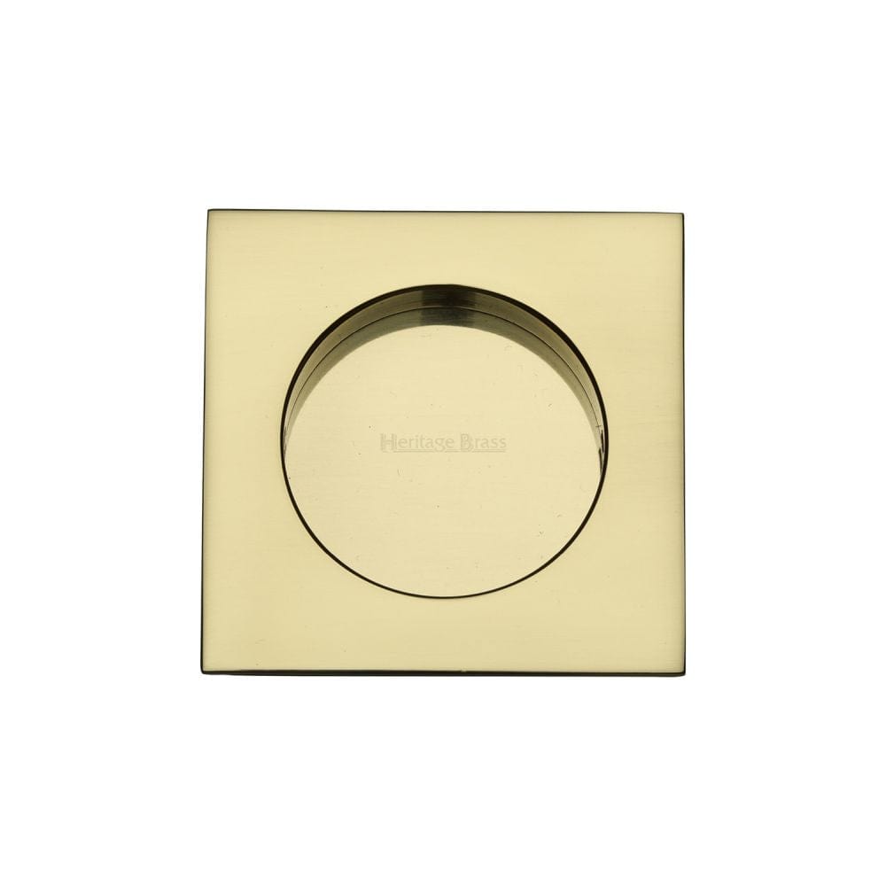 Heritage Brass Door Furniture Polished Brass / Flush Handle / Square Heritage Brass - Square Flush Pull 63 x 63mm Polished Brass Finish