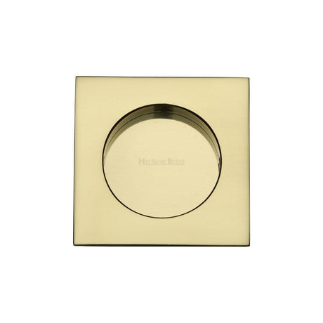 Heritage Brass Door Furniture Polished Brass / Flush Handle / Square Heritage Brass - Square Flush Pull 63 x 63mm Polished Brass Finish