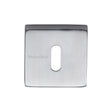 Heritage Brass Door Furniture Satin Chrome / Mortice Key Profile Escutcheons Heritage Brass - Square Key Escutcheon Satin Chrome Finish
