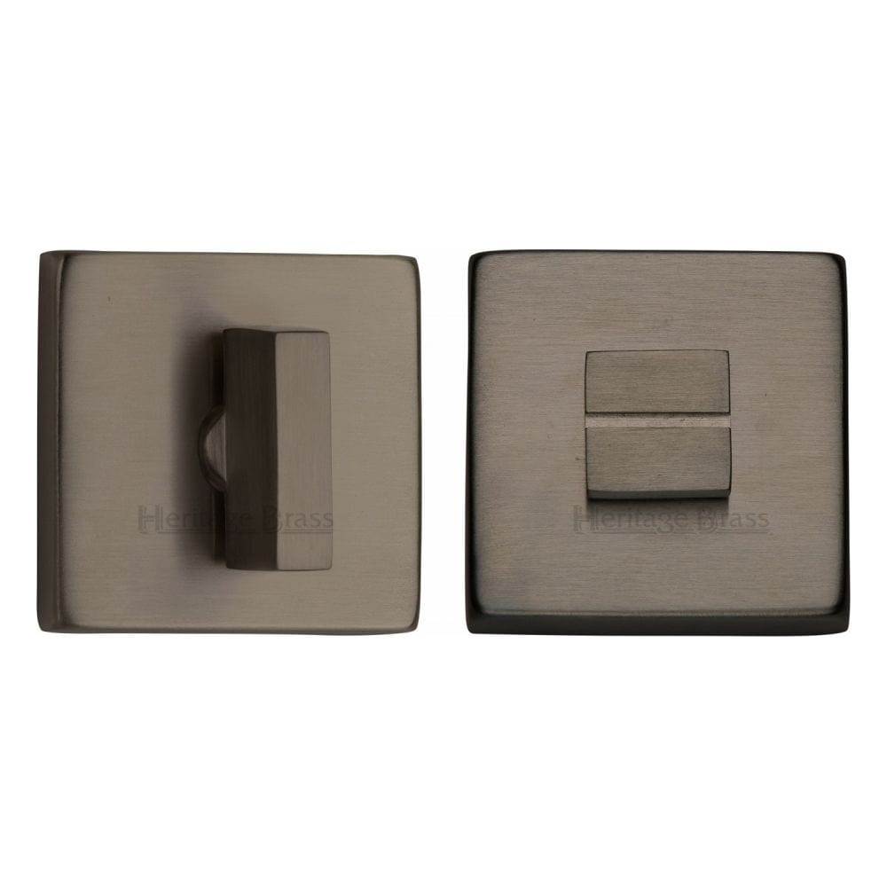 Heritage Brass Door Furniture Matt Bronze / No Heritage Brass - Square Thumbturn & Emergency Release Matt Bronze Finish