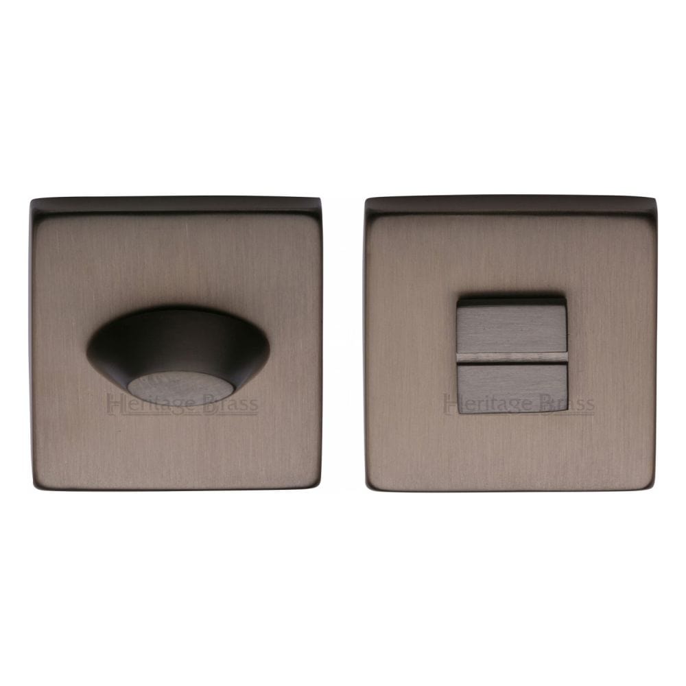 Heritage Brass Door Furniture Matt Bronze / No Heritage Brass - Square Thumbturn & Emergency Release Matt Bronze Finish