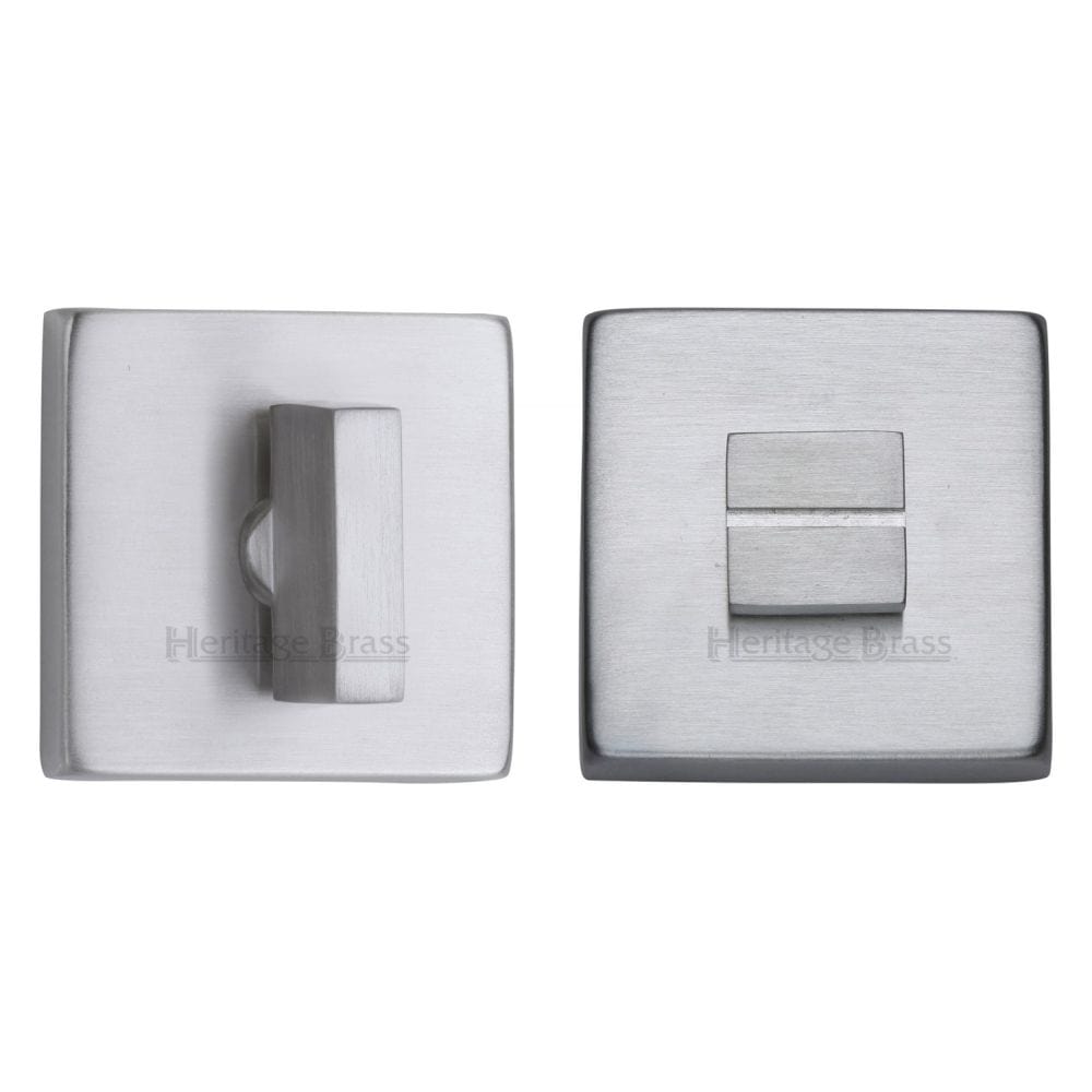Heritage Brass Door Furniture Satin Chrome / No Heritage Brass - Square Thumbturn & Emergency Release Satin Chrome Finish