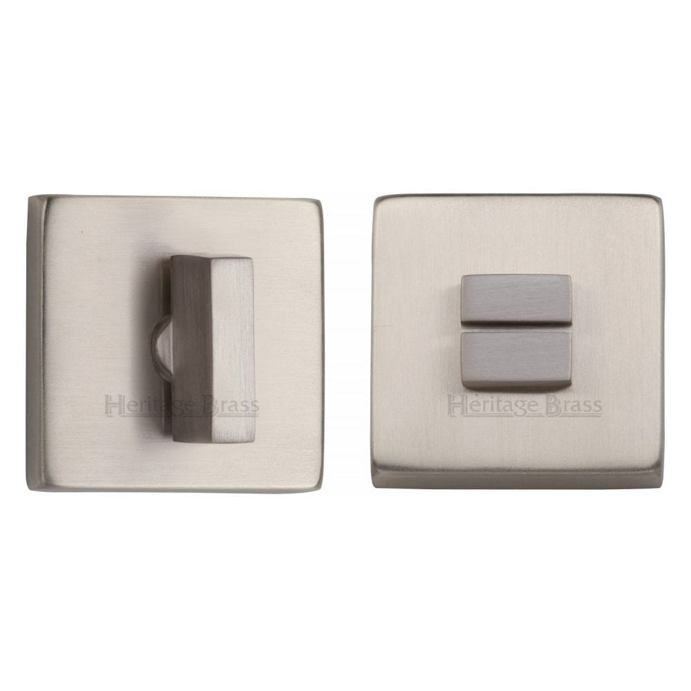 Heritage Brass Door Furniture Satin Nickel / No Heritage Brass - Square Thumbturn & Emergency Release Satin Nickel Finish