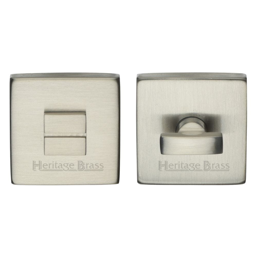 Heritage Brass Door Furniture Satin Nickel / No Heritage Brass - Square Thumbturn & Emergency Release Satin Nickel Finish