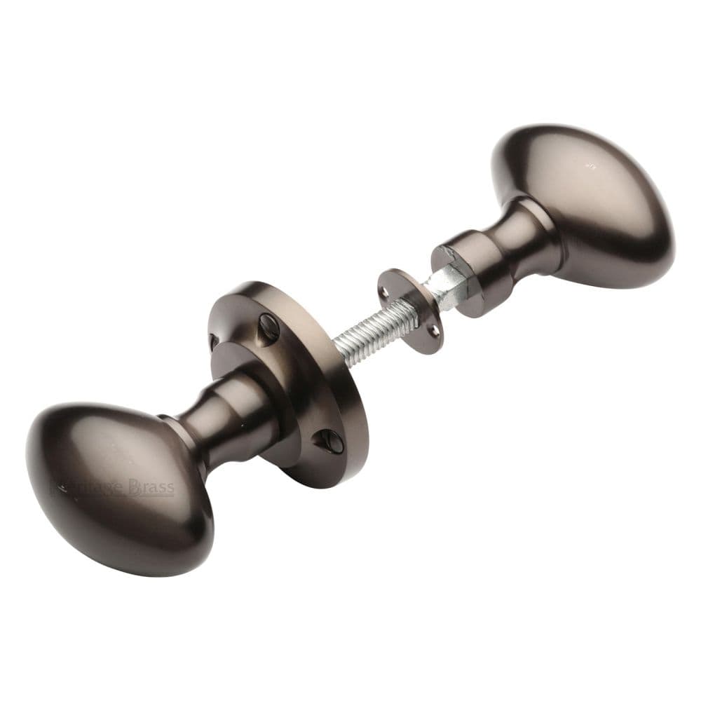 Heritage Brass Door Furniture Matt Bronze / Rim Knobs Heritage Brass - Suffolk Rim Knob Matt Bronze Finish