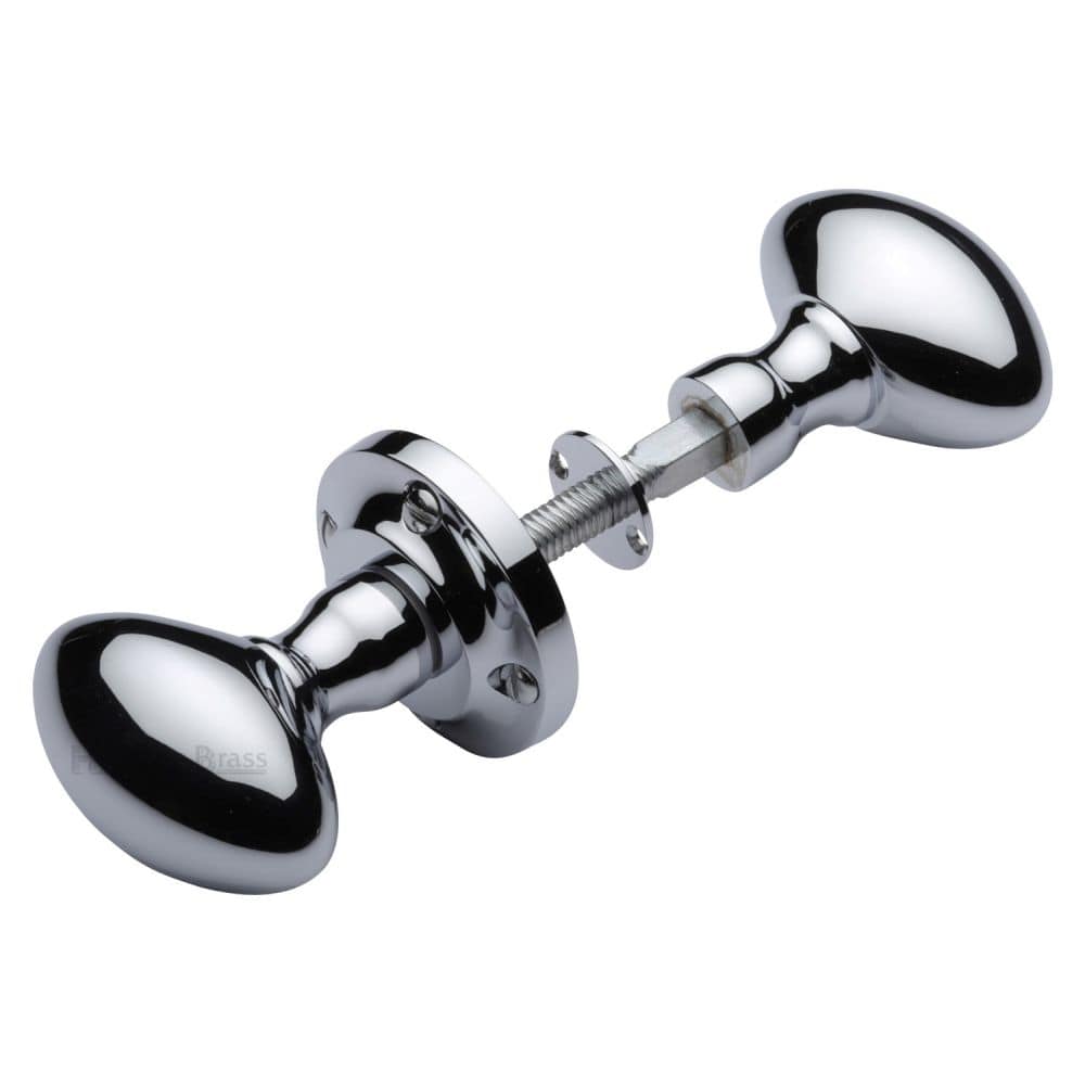 Heritage Brass Door Furniture Polished Chrome / Rim Knobs Heritage Brass - Suffolk Rim Knob Polished Chrome Finish