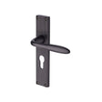 Heritage Brass Door Furniture Matt Bronze / Euro Profile Lock Handles Heritage Brass - Sutton Reeded Euro Profile Matt Bronze finish