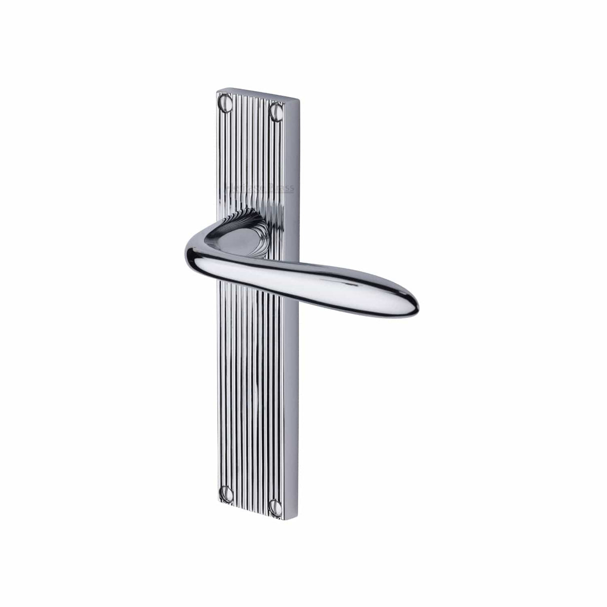 Heritage Brass Door Furniture Polished Chrome / Latch Handles Heritage Brass - Sutton Reeded Lever Latch Polished Chrome finish