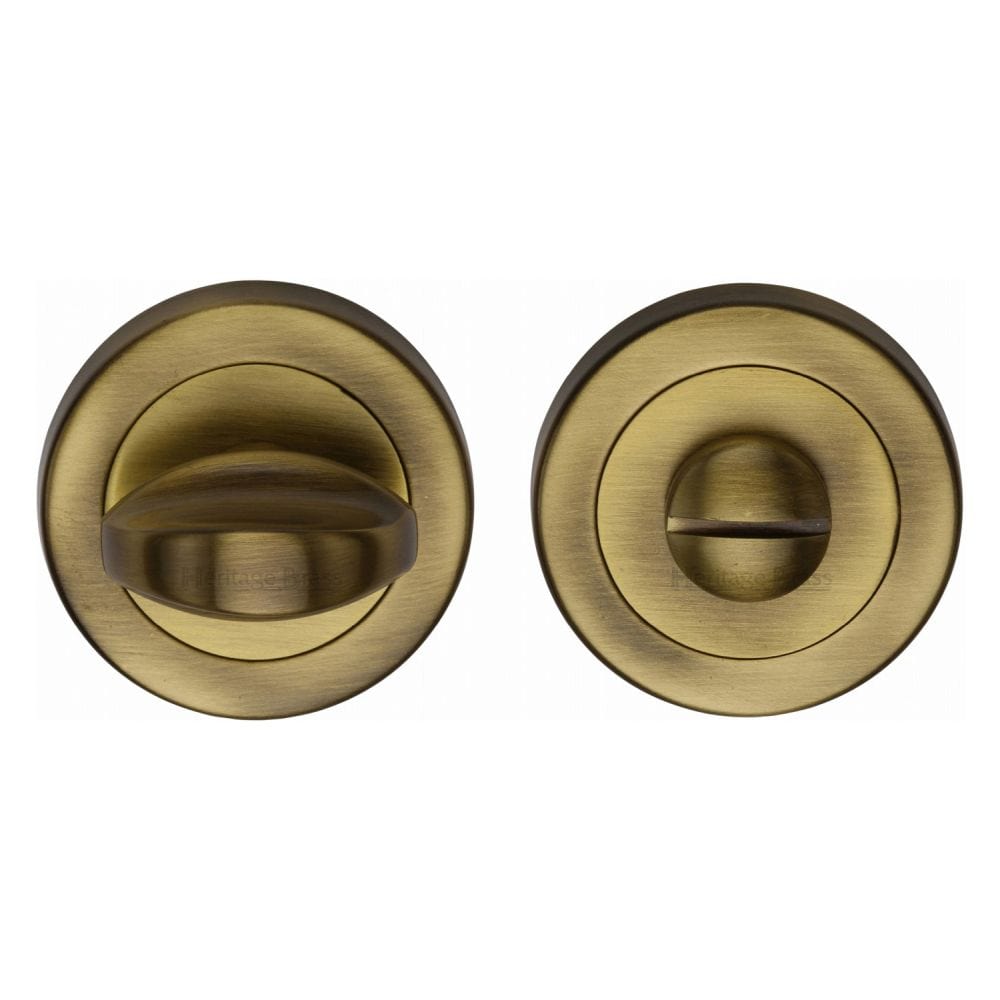 Heritage Brass Door Furniture Antique Brass / No Heritage Brass - Thumbturn & Emergency Release Antique Brass Finish