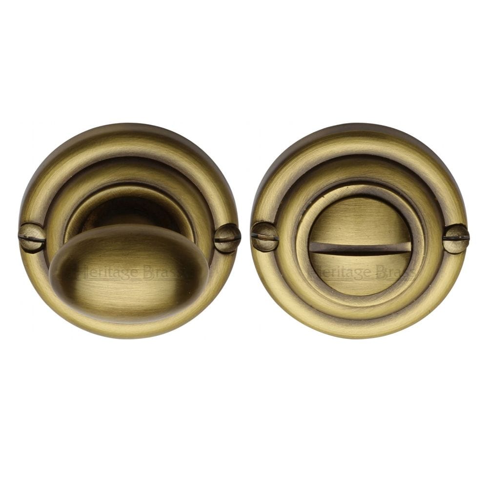 Heritage Brass Door Furniture Antique Brass / No Heritage Brass - Thumbturn & Emergency Release Antique Brass Finish