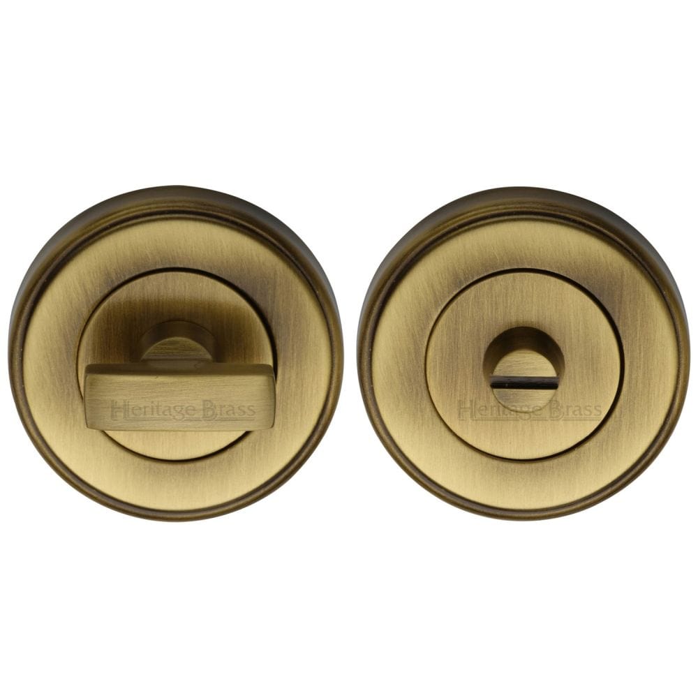 Heritage Brass Door Furniture Antique Brass / No Heritage Brass - Thumbturn & Emergency Release Antique Brass Finish