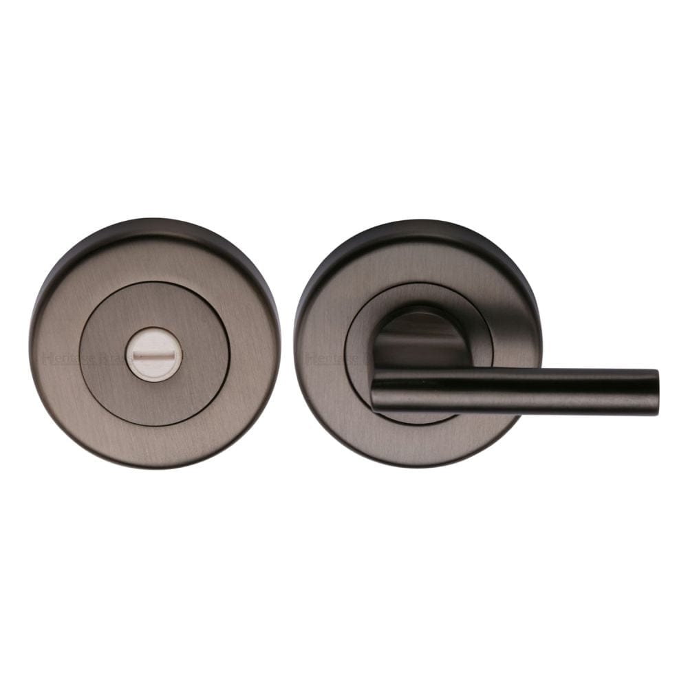 Heritage Brass Door Furniture Matt Bronze / No Heritage Brass - Thumbturn & Emergency Release Matt Bronze Finish