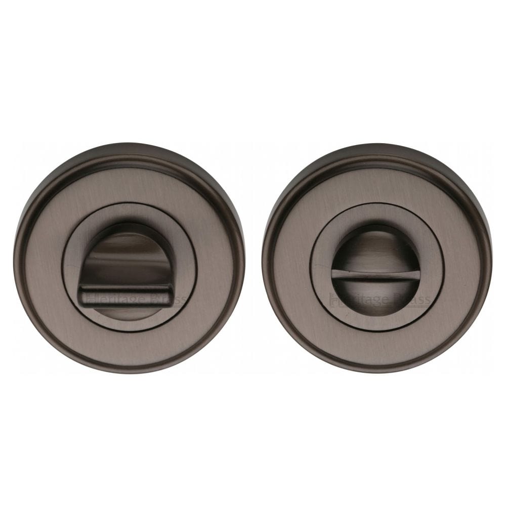 Heritage Brass Door Furniture Matt Bronze / No Heritage Brass - Thumbturn & Emergency Release Matt Bronze Finish
