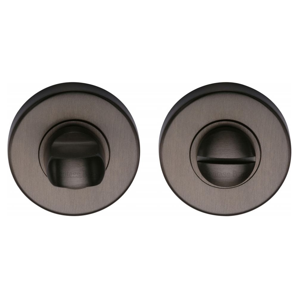 Heritage Brass Door Furniture Matt Bronze / No Heritage Brass - Thumbturn & Emergency Release Matt Bronze Finish