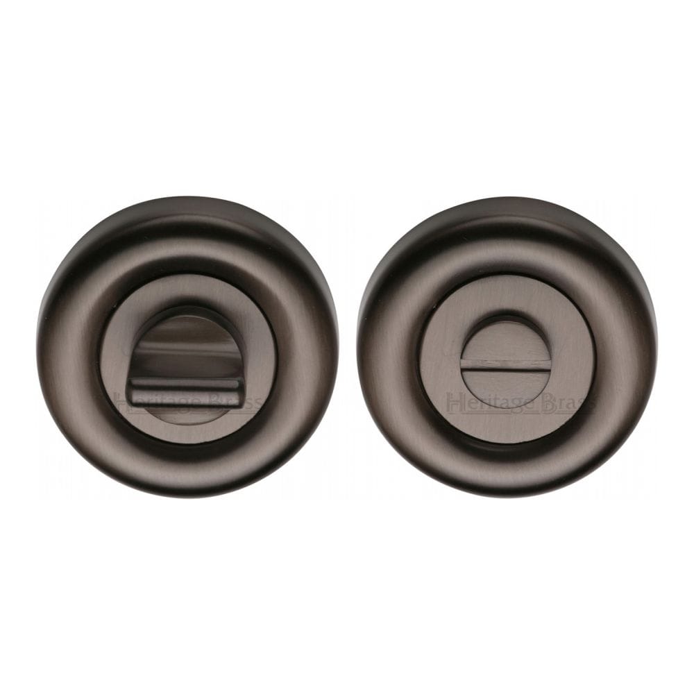 Heritage Brass Door Furniture Matt Bronze / No Heritage Brass - Thumbturn & Emergency Release Matt Bronze Finish