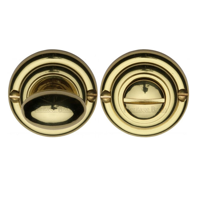 Heritage Brass Door Furniture Polished Brass / No Heritage Brass - Thumbturn & Emergency Release Polished Brass Finish