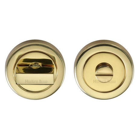 Heritage Brass Door Furniture Polished Brass / No Heritage Brass - Thumbturn & Emergency Release Polished Brass Finish