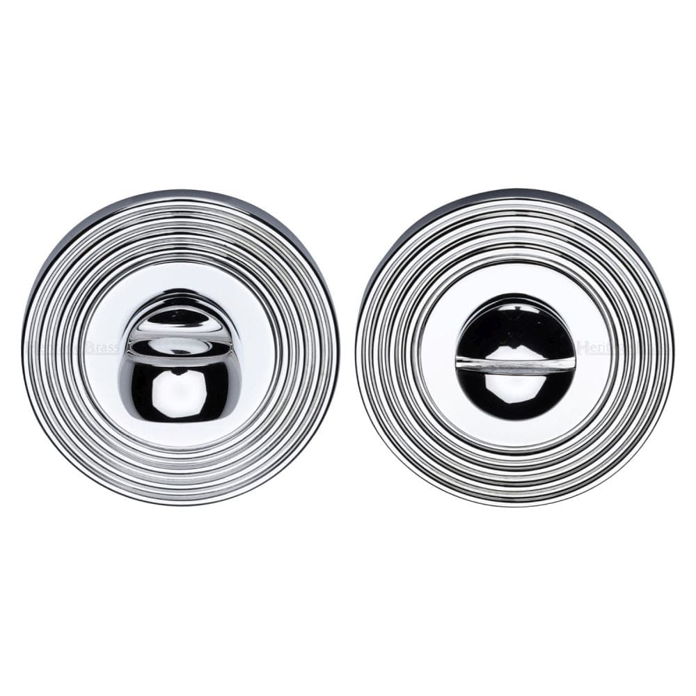 Heritage Brass Door Furniture Polished Chrome / No Heritage Brass - Thumbturn & Emergency Release Polished Chrome Finish