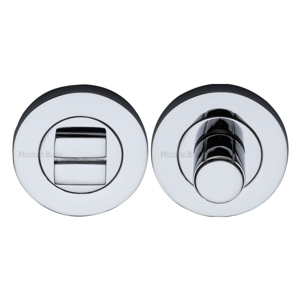 Heritage Brass Door Furniture Polished Chrome / No Heritage Brass - Thumbturn & Emergency Release Polished Chrome Finish