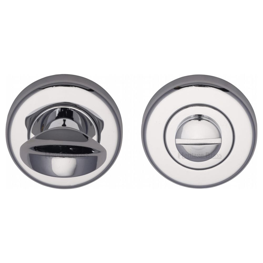 Heritage Brass Door Furniture Polished Chrome / No Heritage Brass - Thumbturn & Emergency Release Polished Chrome Finish