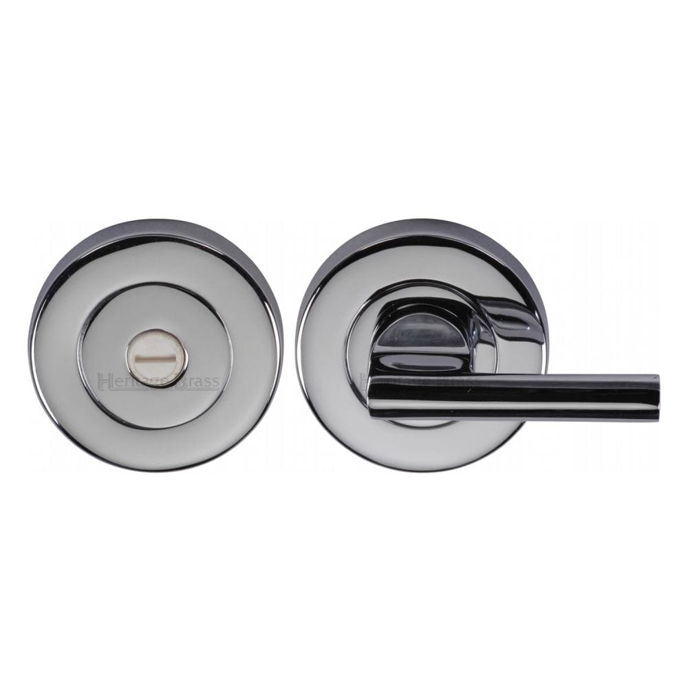 Heritage Brass Door Furniture Polished Chrome / No Heritage Brass - Thumbturn & Emergency Release Polished Chrome Finish