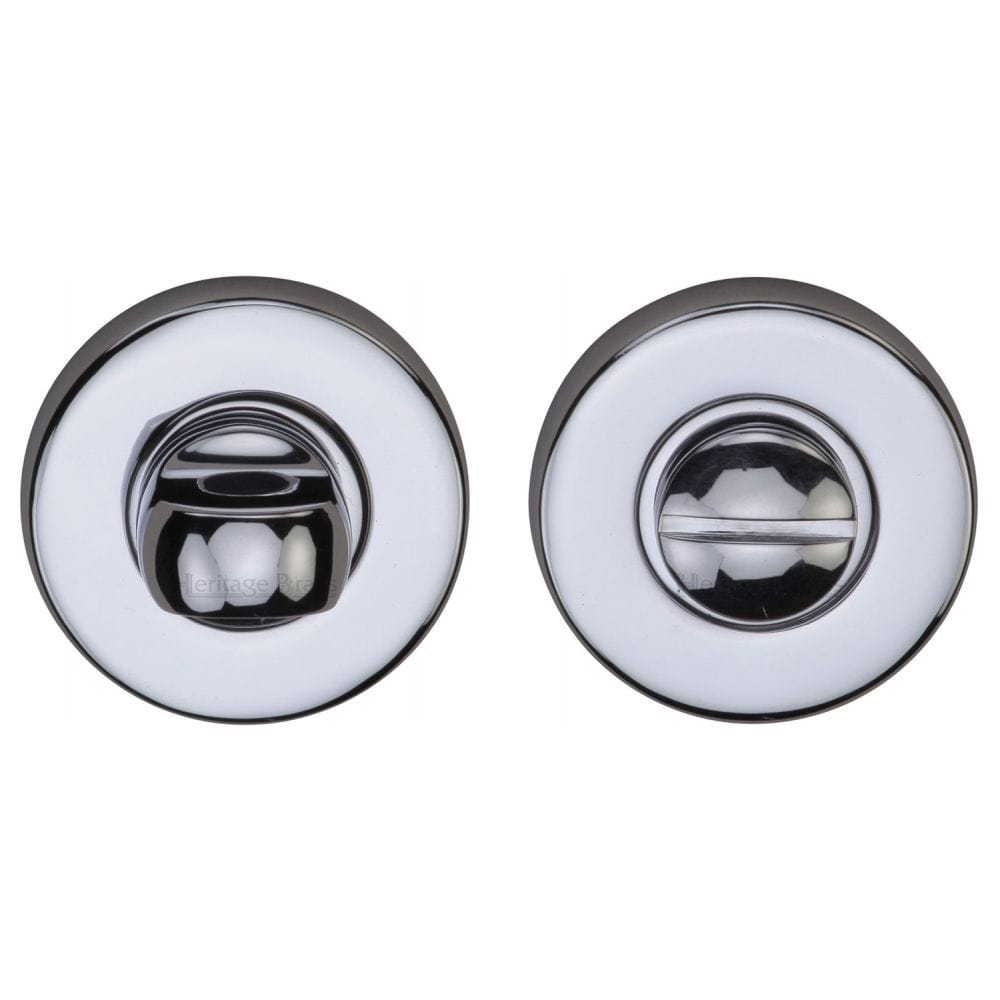 Heritage Brass Door Furniture Polished Chrome / No Heritage Brass - Thumbturn & Emergency Release Polished Chrome Finish