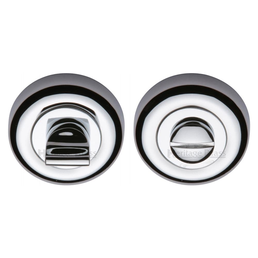 Heritage Brass Door Furniture Polished Chrome / No Heritage Brass - Thumbturn & Emergency Release Polished Chrome Finish