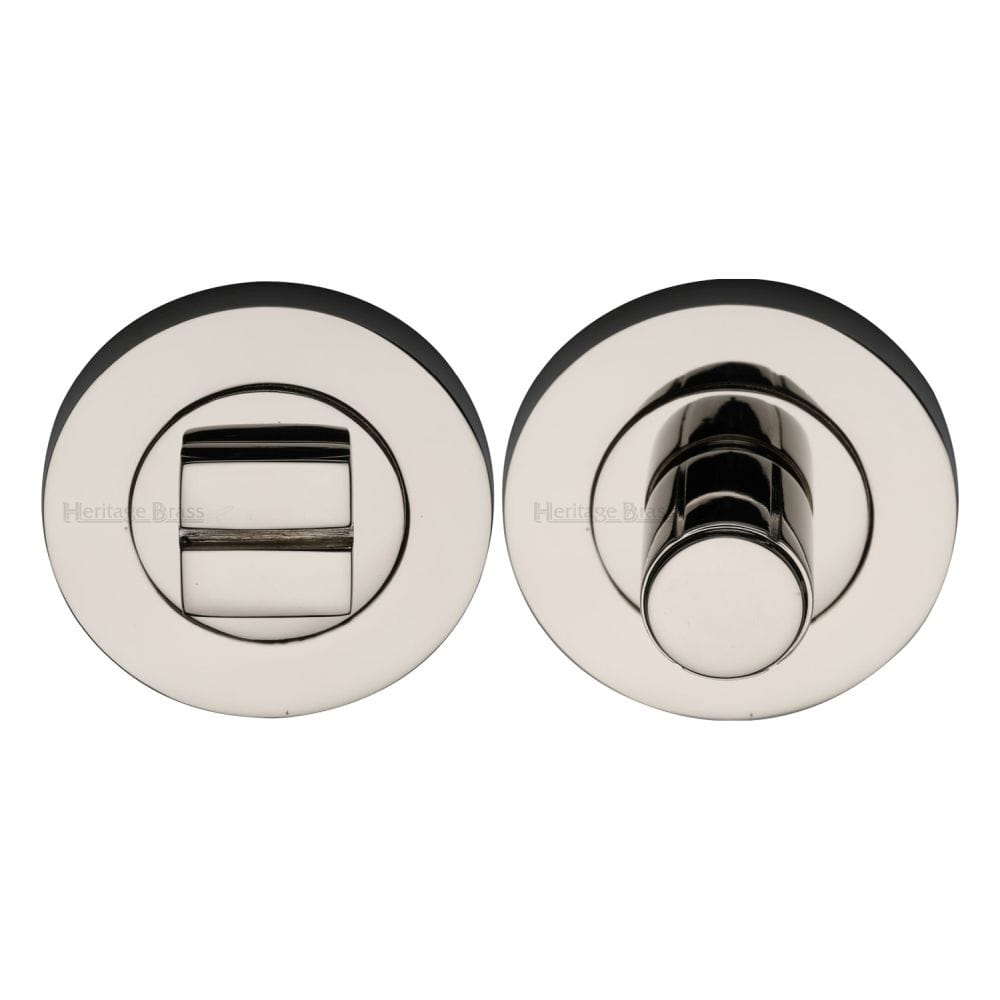 Heritage Brass Door Furniture Polished Nickel / No Heritage Brass - Thumbturn & Emergency Release Polished Nickel Finish