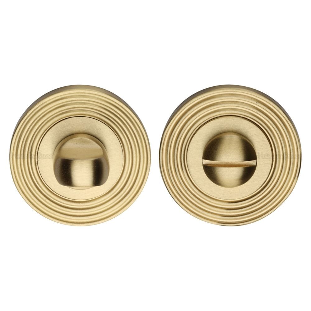 Heritage Brass Door Furniture Satin Brass / No Heritage Brass - Thumbturn & Emergency Release Satin Brass Finish