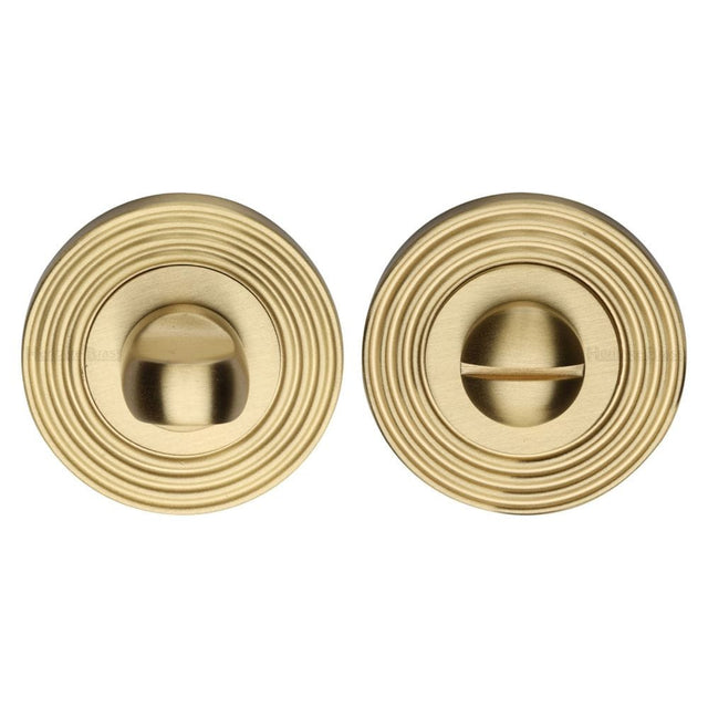 Heritage Brass Door Furniture Satin Brass / No Heritage Brass - Thumbturn & Emergency Release Satin Brass Finish