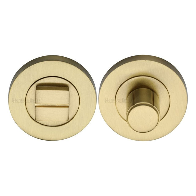 Heritage Brass Door Furniture Satin Brass / No Heritage Brass - Thumbturn & Emergency Release Satin Brass Finish