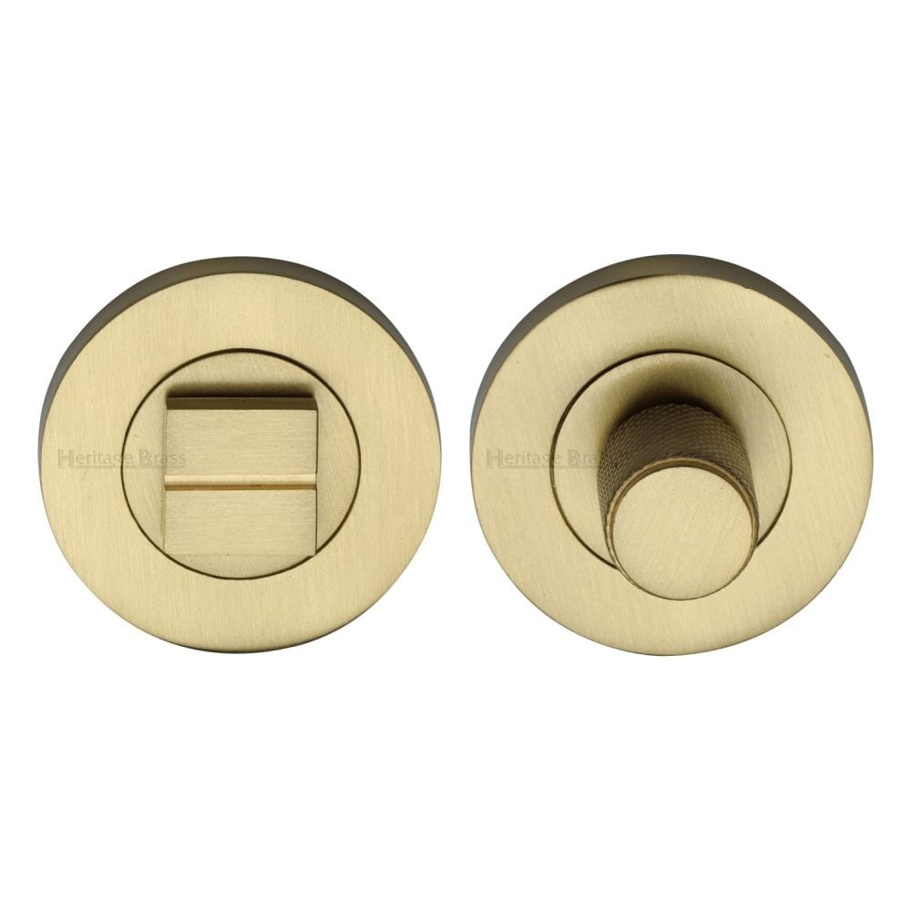 Heritage Brass Door Furniture Satin Brass / No Heritage Brass - Thumbturn & Emergency Release Satin Brass Finish