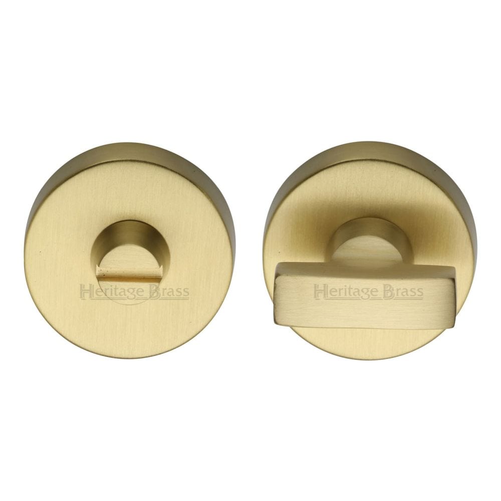 Heritage Brass Door Furniture Satin Brass / No Heritage Brass - Thumbturn & Emergency Release Satin Brass Finish