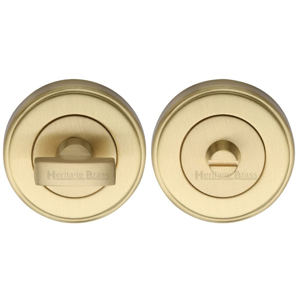 Heritage Brass Door Furniture Satin Brass / No Heritage Brass - Thumbturn & Emergency Release Satin Brass Finish