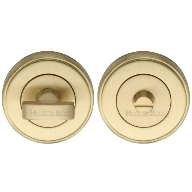 Heritage Brass Door Furniture Satin Brass / No Heritage Brass - Thumbturn & Emergency Release Satin Brass Finish