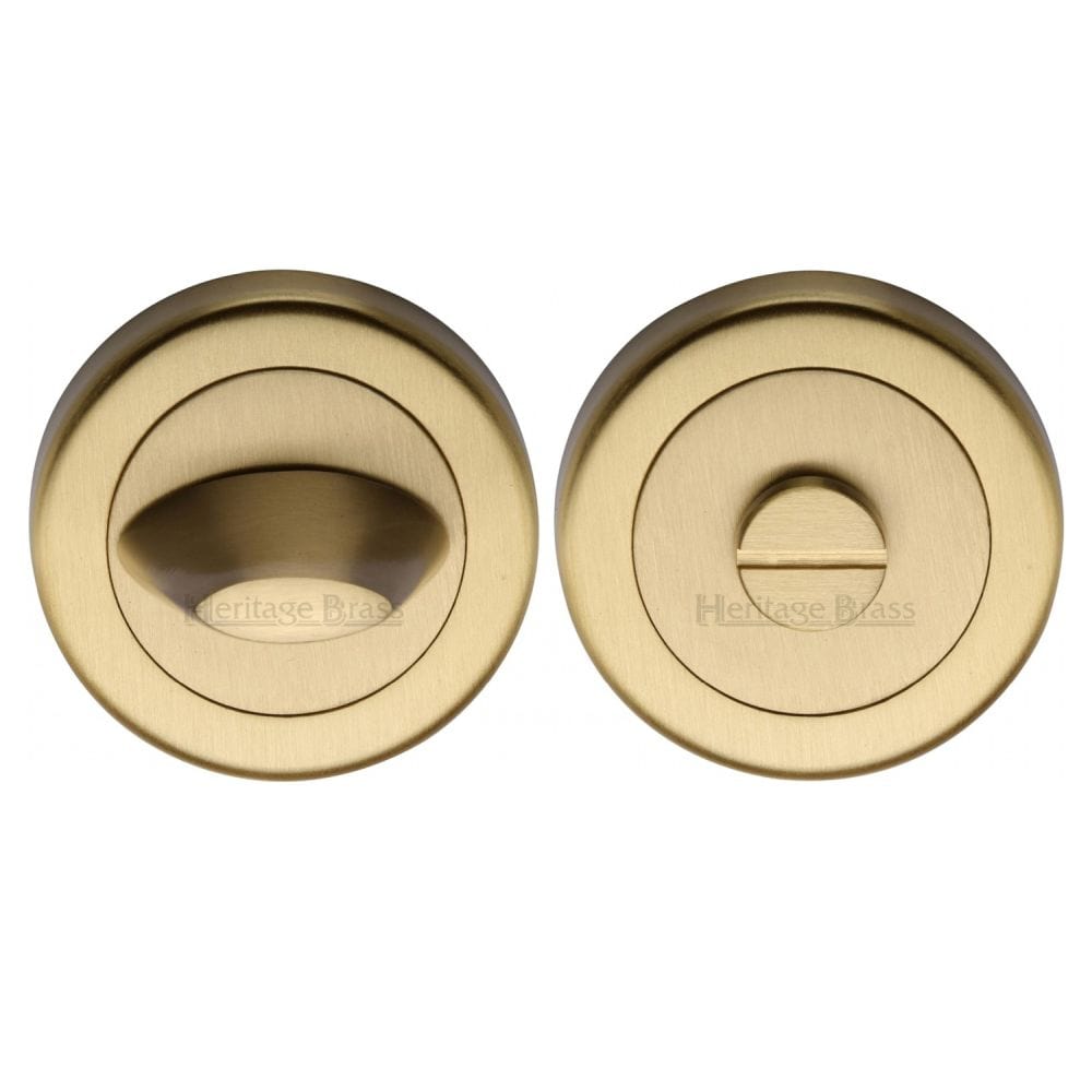Heritage Brass Door Furniture Satin Brass / No Heritage Brass - Thumbturn & Emergency Release Satin Brass Finish