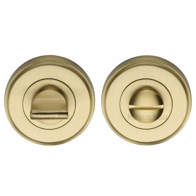 Heritage Brass Door Furniture Satin Brass / No Heritage Brass - Thumbturn & Emergency Release Satin Brass Finish