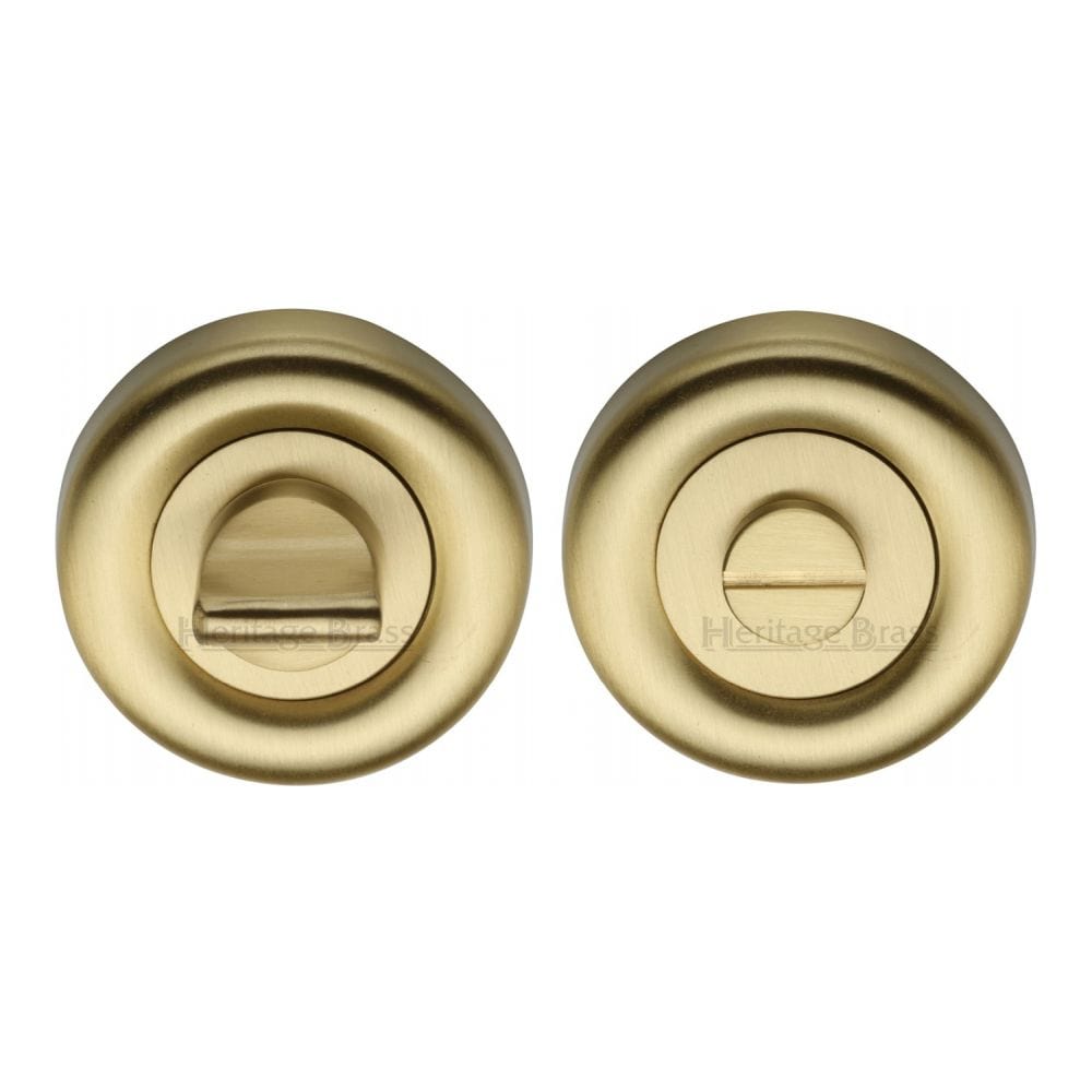 Heritage Brass Door Furniture Satin Brass / No Heritage Brass - Thumbturn & Emergency Release Satin Brass Finish