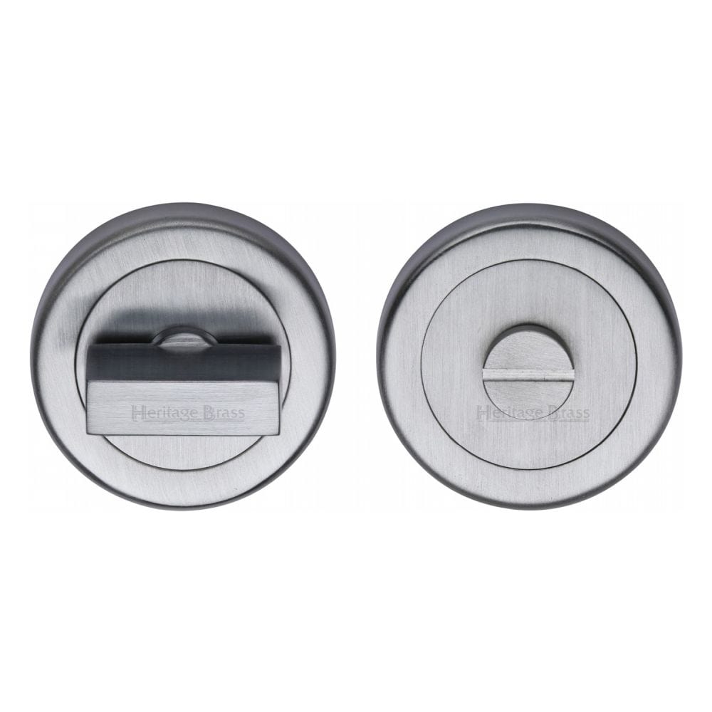 Heritage Brass Door Furniture Satin Chrome / No Heritage Brass - Thumbturn & Emergency Release Satin Chrome Finish