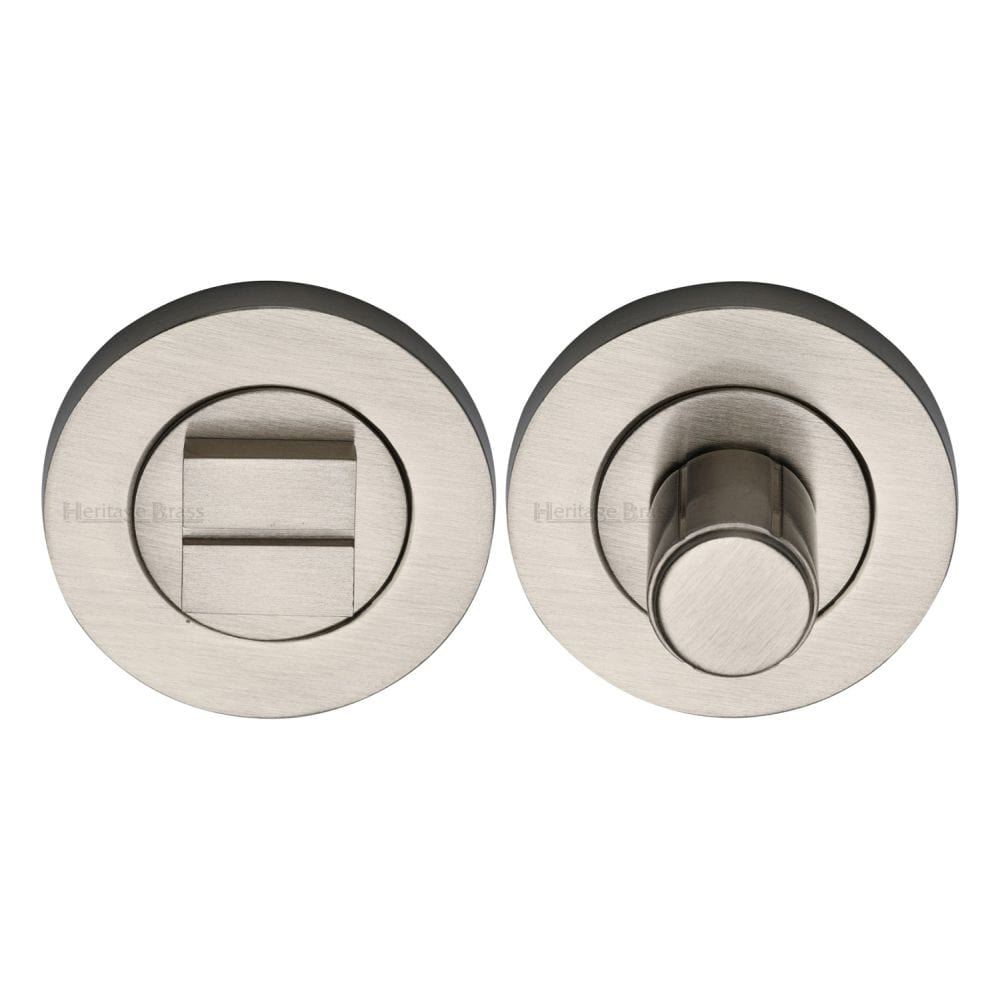 Heritage Brass Door Furniture Satin Nickel / No Heritage Brass - Thumbturn & Emergency Release Satin Nickel Finish