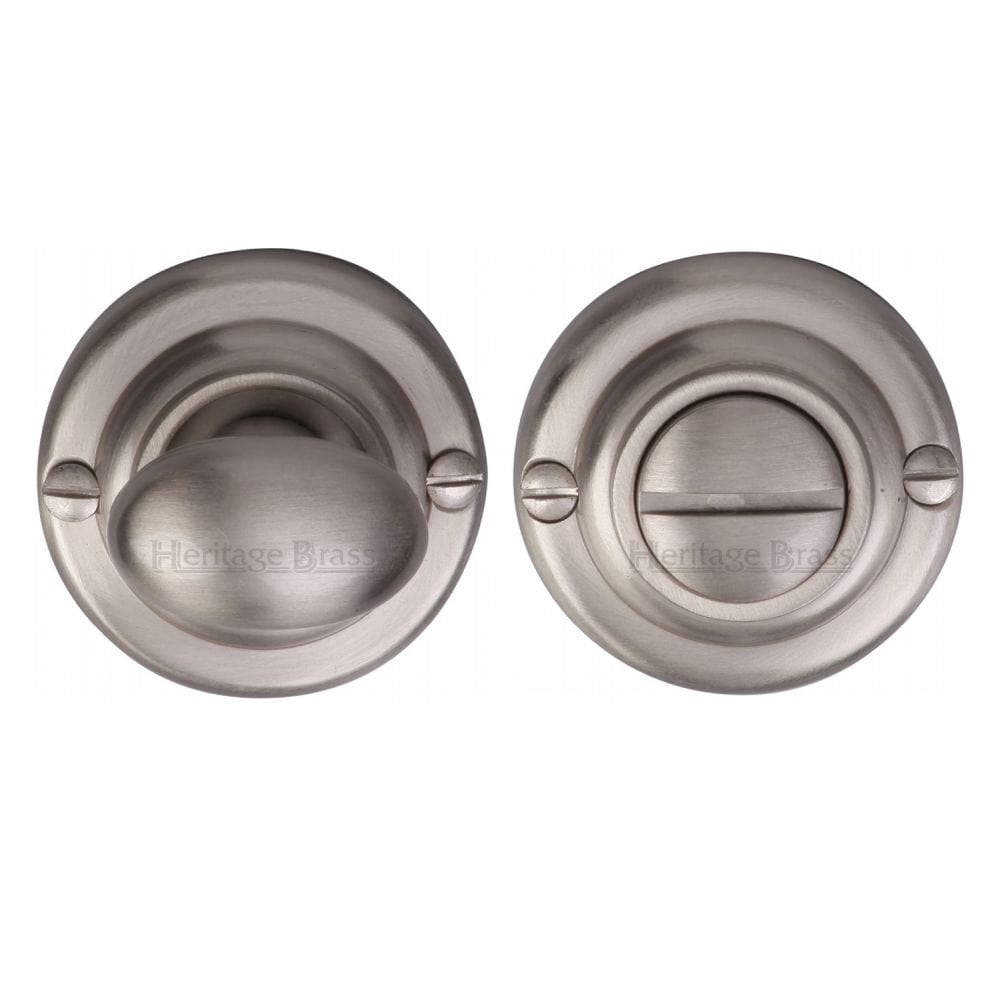 Heritage Brass Door Furniture Satin Nickel / No Heritage Brass - Thumbturn & Emergency Release Satin Nickel Finish