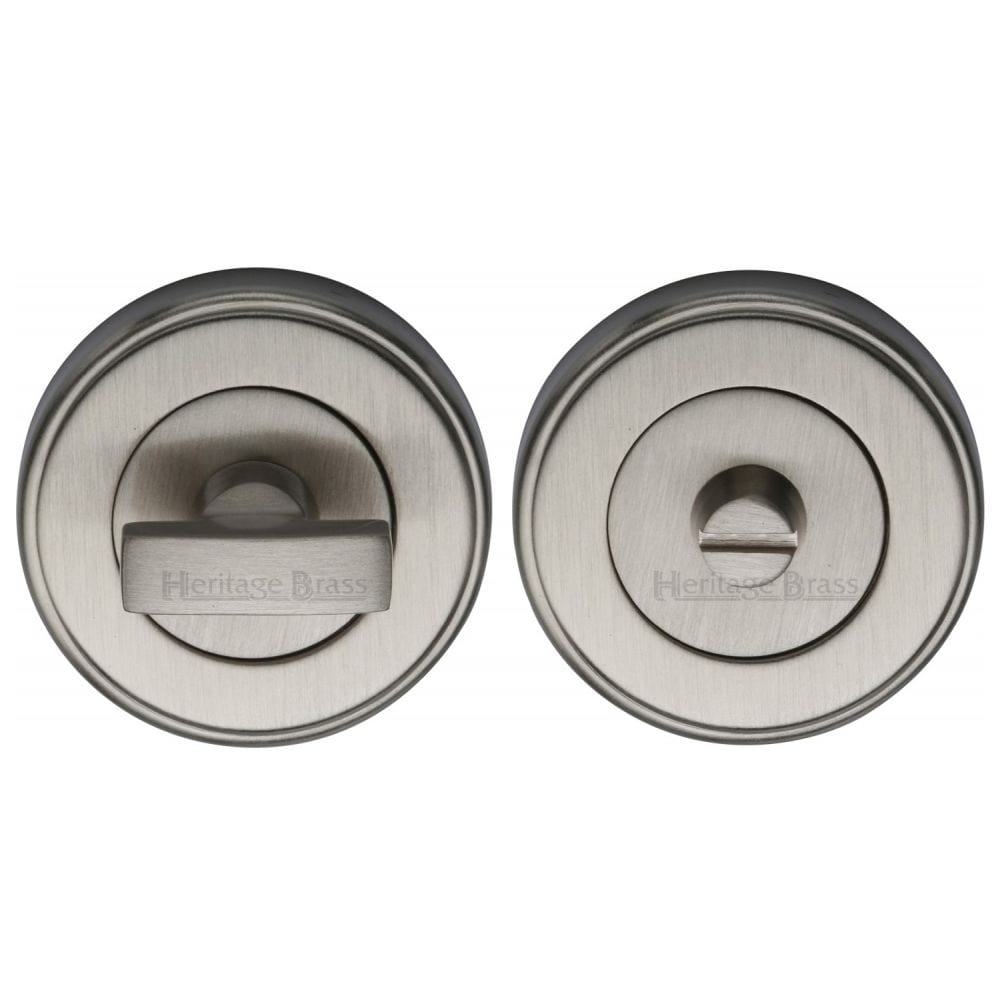 Heritage Brass Door Furniture Satin Nickel / No Heritage Brass - Thumbturn & Emergency Release Satin Nickel Finish