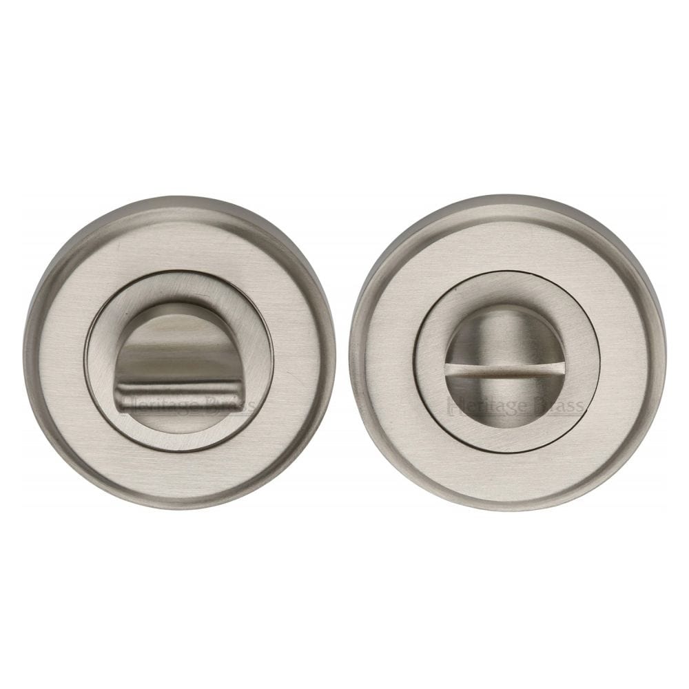 Heritage Brass Door Furniture Satin Nickel / No Heritage Brass - Thumbturn & Emergency Release Satin Nickel Finish