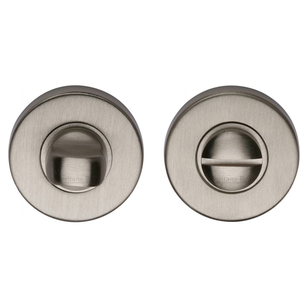 Heritage Brass Door Furniture Satin Nickel / No Heritage Brass - Thumbturn & Emergency Release Satin Nickel Finish