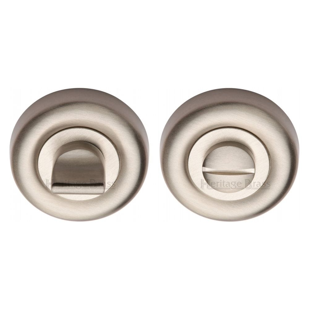Heritage Brass Door Furniture Satin Nickel / No Heritage Brass - Thumbturn & Emergency Release Satin Nickel Finish