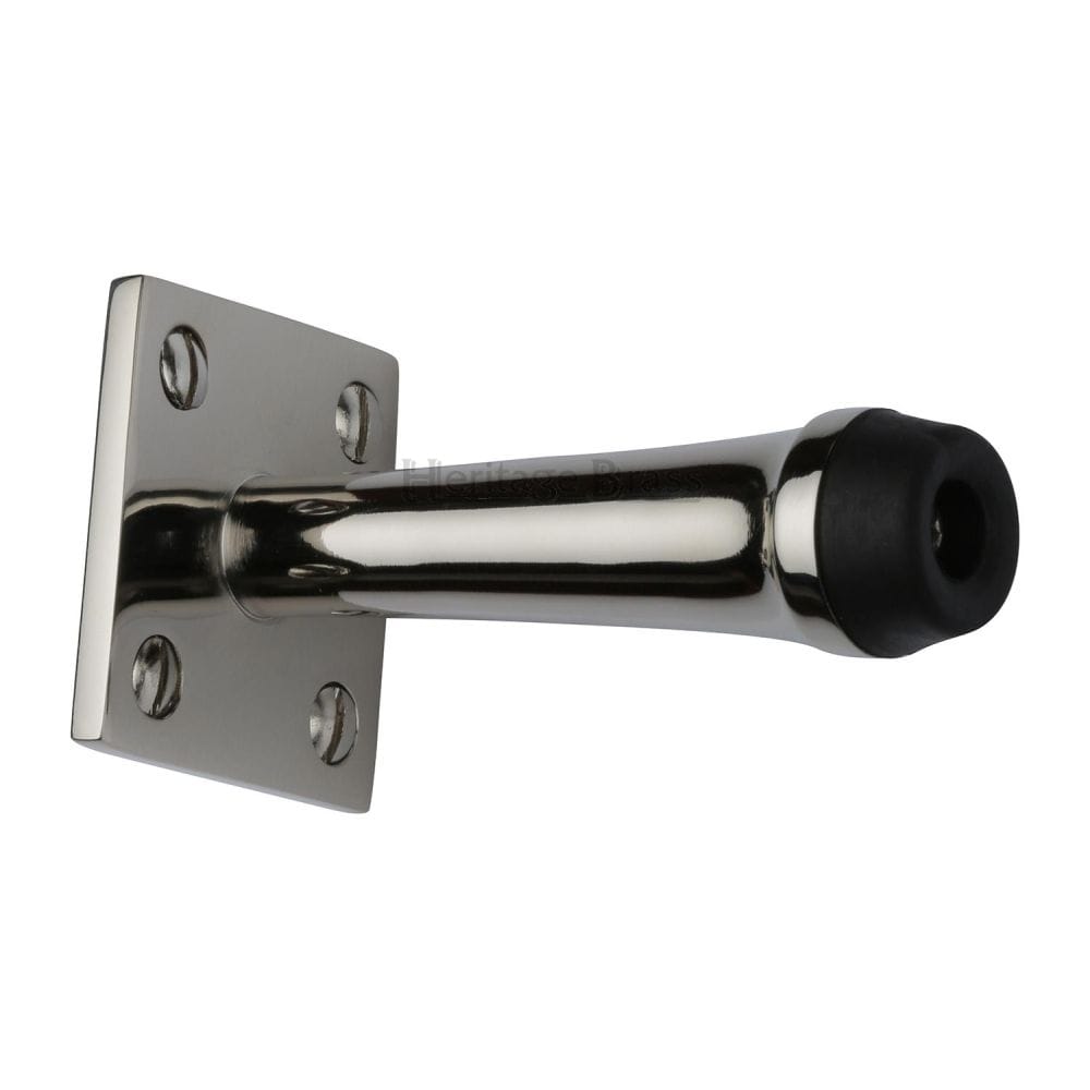 Heritage Brass Door Furniture Polished Nickel / Projection Door Stop Heritage Brass - Wall Mounted Door Stop 3" Polished Nickel Finish