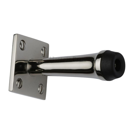 Heritage Brass Door Furniture Polished Nickel / Projection Door Stop Heritage Brass - Wall Mounted Door Stop 3" Polished Nickel Finish
