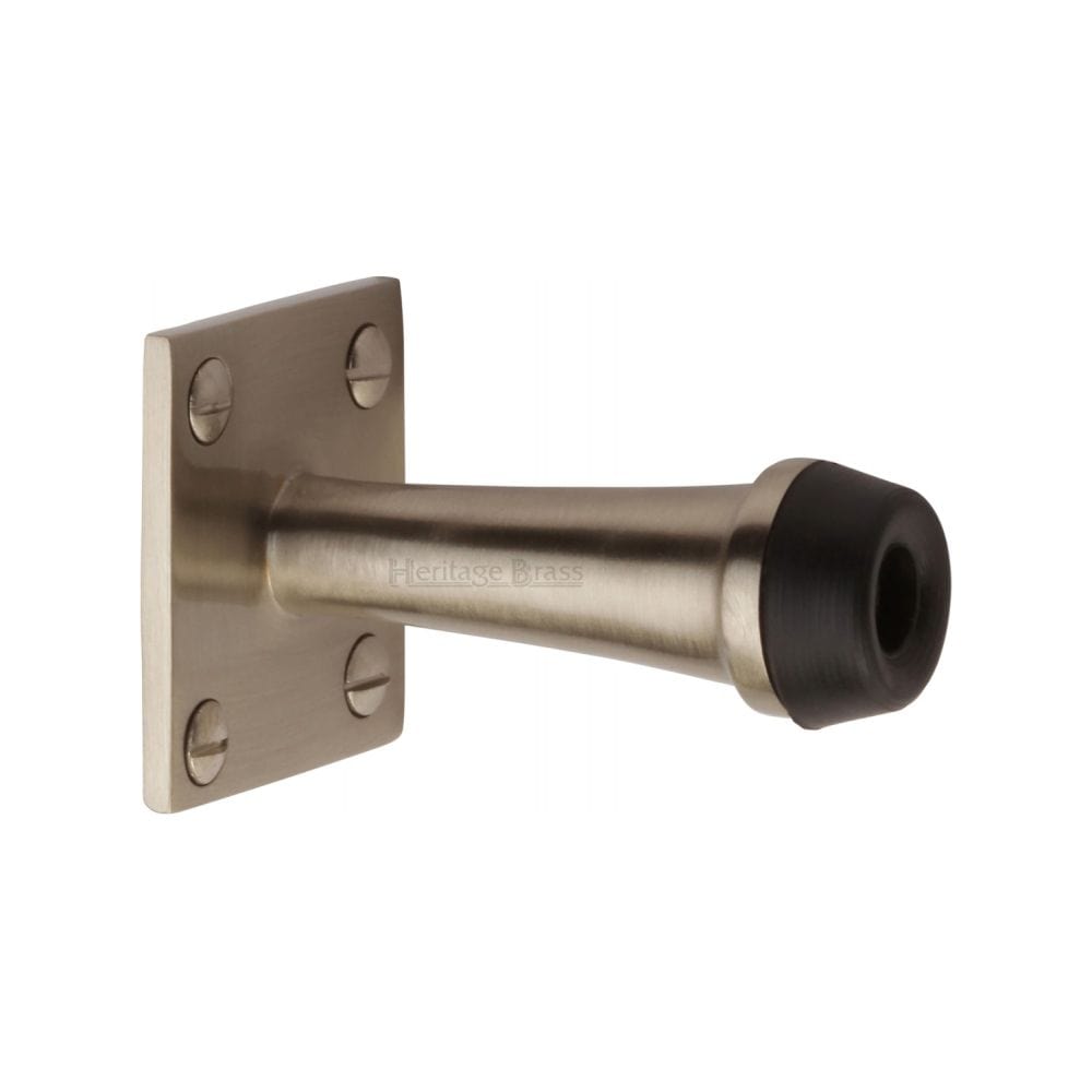 Heritage Brass Door Furniture Satin Nickel / Projection Door Stop Heritage Brass - Wall Mounted Door Stop 3" Satin Nickel Finish