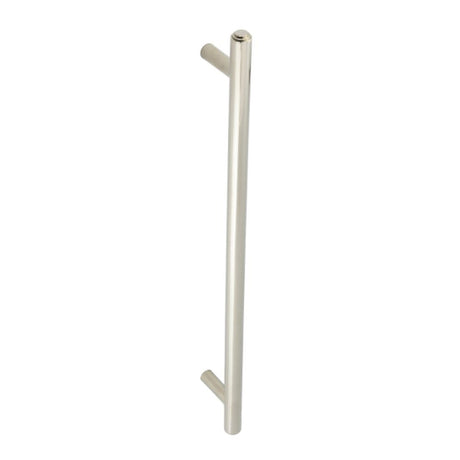 This is an image of a Burlington - 388x20mm pull handle - Polished Nickel  that is availble to order from Trade Door Handles in Kendal.