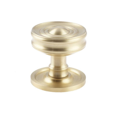 This is an image of a Burlington - Bloomury Mortice knob - Satin Brass  that is availble to order from Trade Door Handles in Kendal.